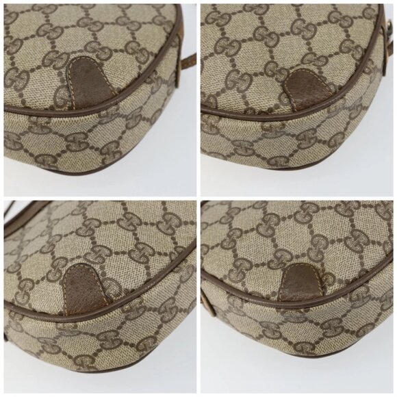 GUCCI GG Supreme Web Sherry Line Bag PVC Beige Gold 89 02 066 Auth BA7117 - Picture 14 of 16